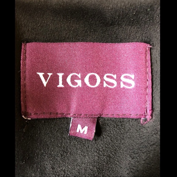 Vigoss Black Faux Suede Draped Collar Jacket - Picture 5 of 6